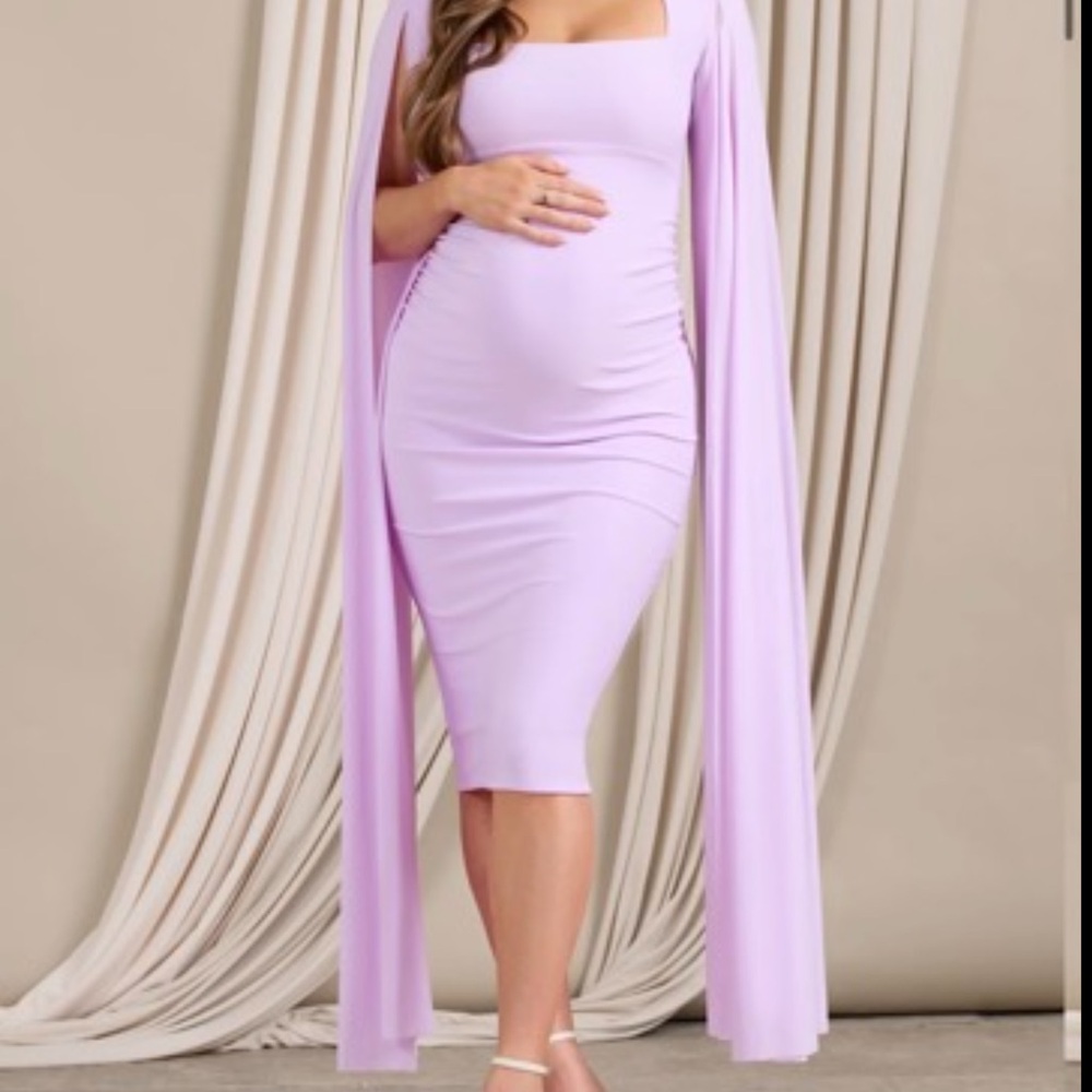 Club London lilac Maternity Dress